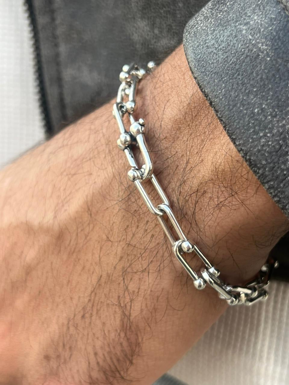 Tiffany HardWear Sterling Silver Bracelet S925-(20cm-7mm)