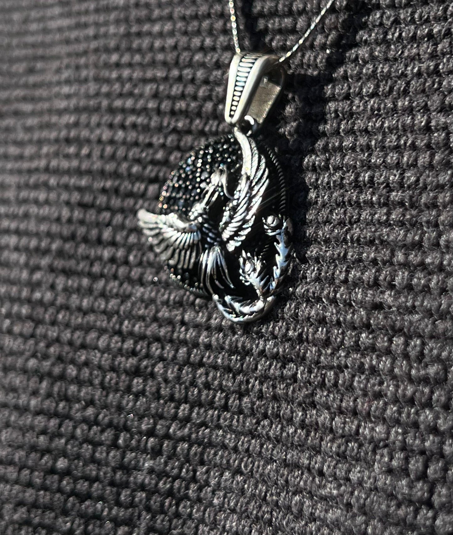 Heavy Oxized Dragon Pendant – S925 Silver-3.5cm