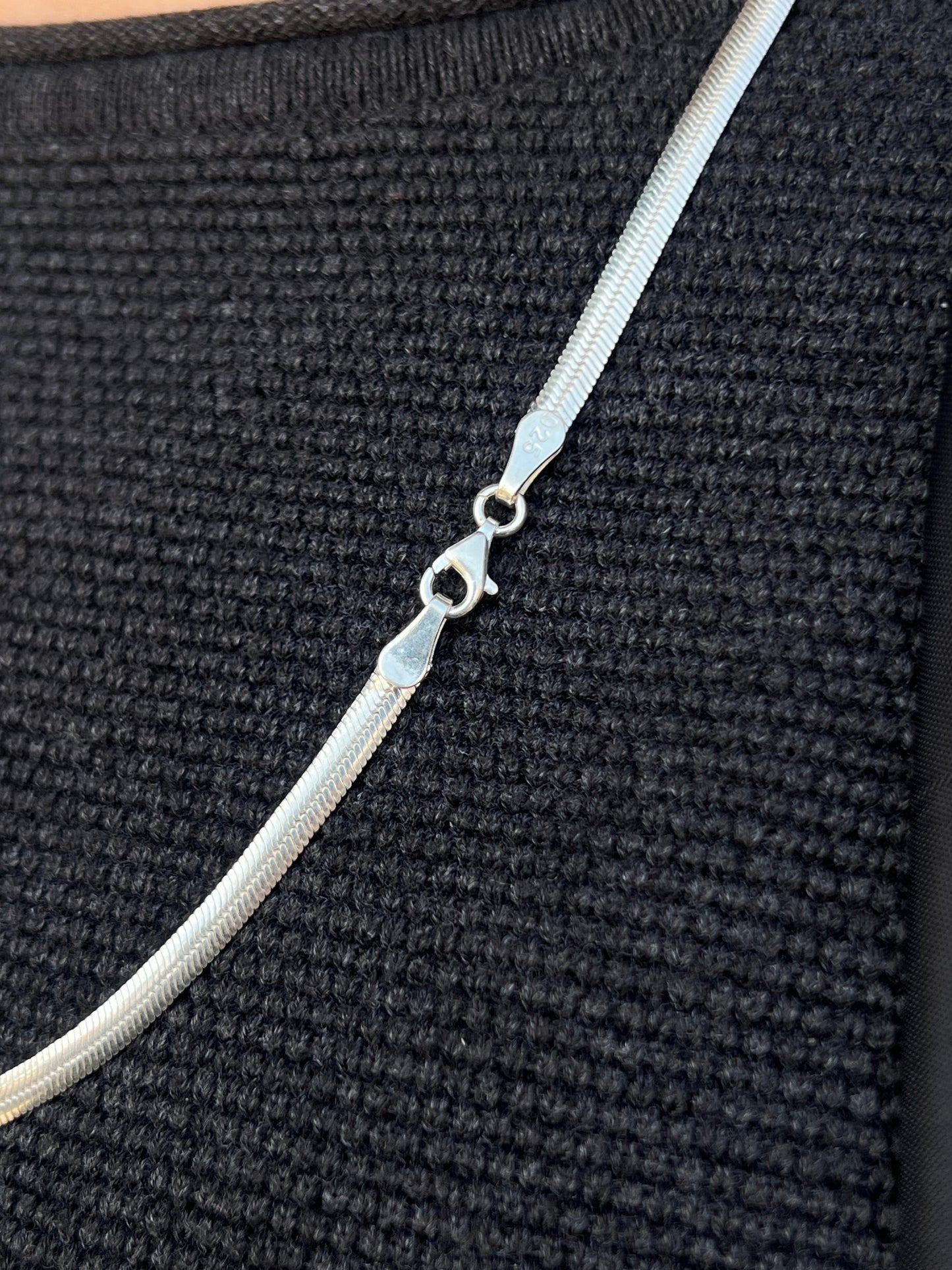 Snake Chain For Men Sterling Silver925-(60cm-5mm)