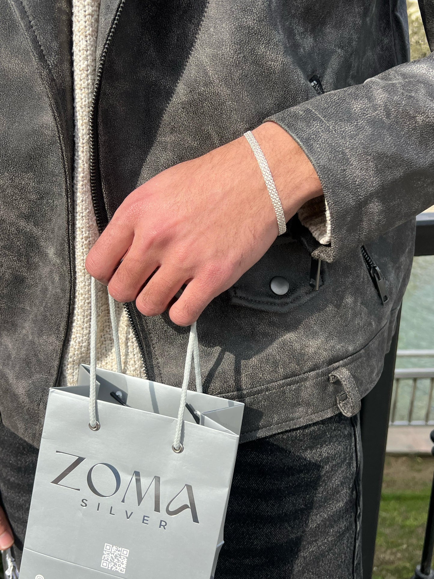 Double Bismark-S925 Sterling Silver Bracelet for men