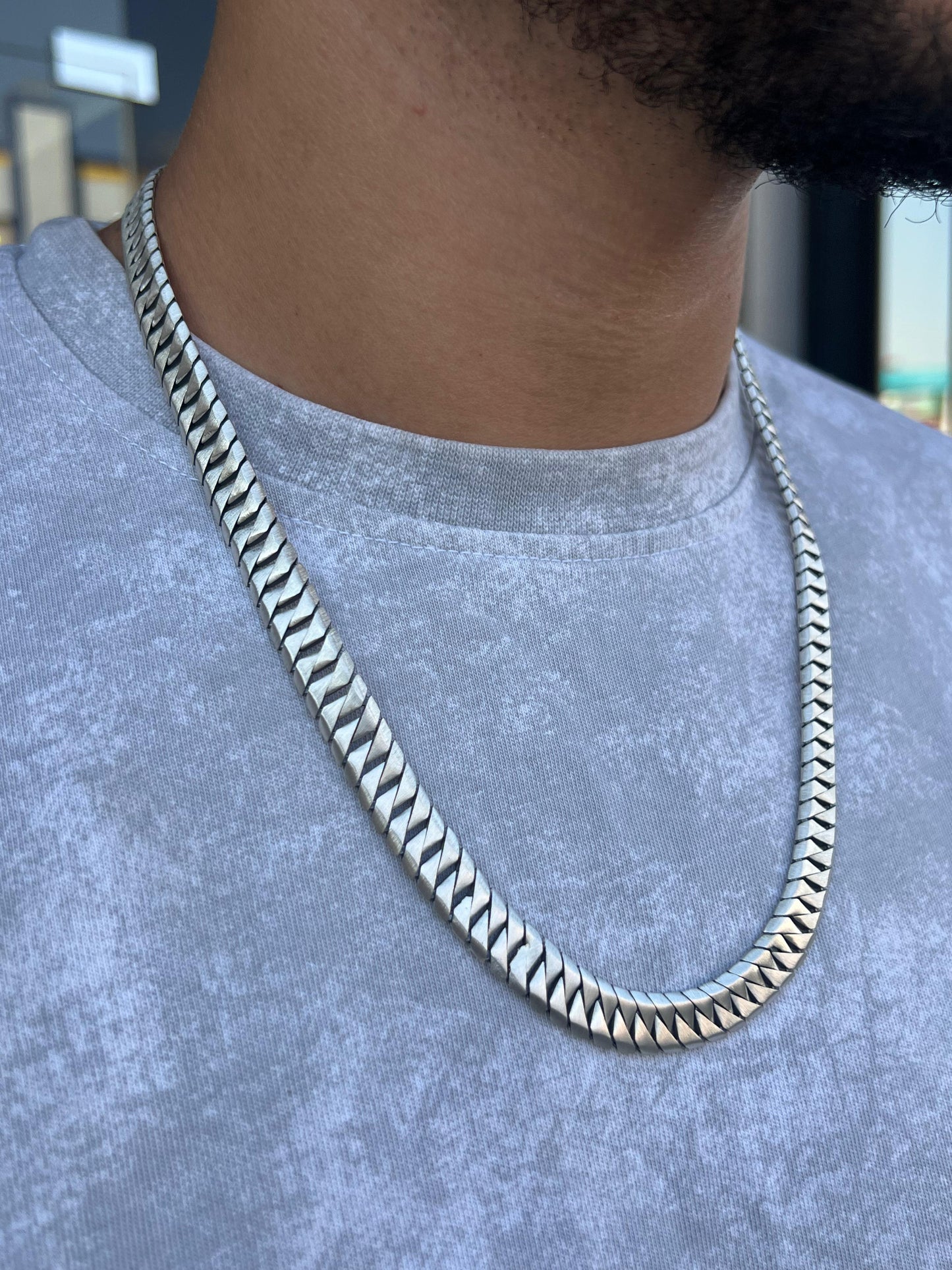 The Pharaoh Massive Chain For Men Sterling Silver 925s-56cm-10mm