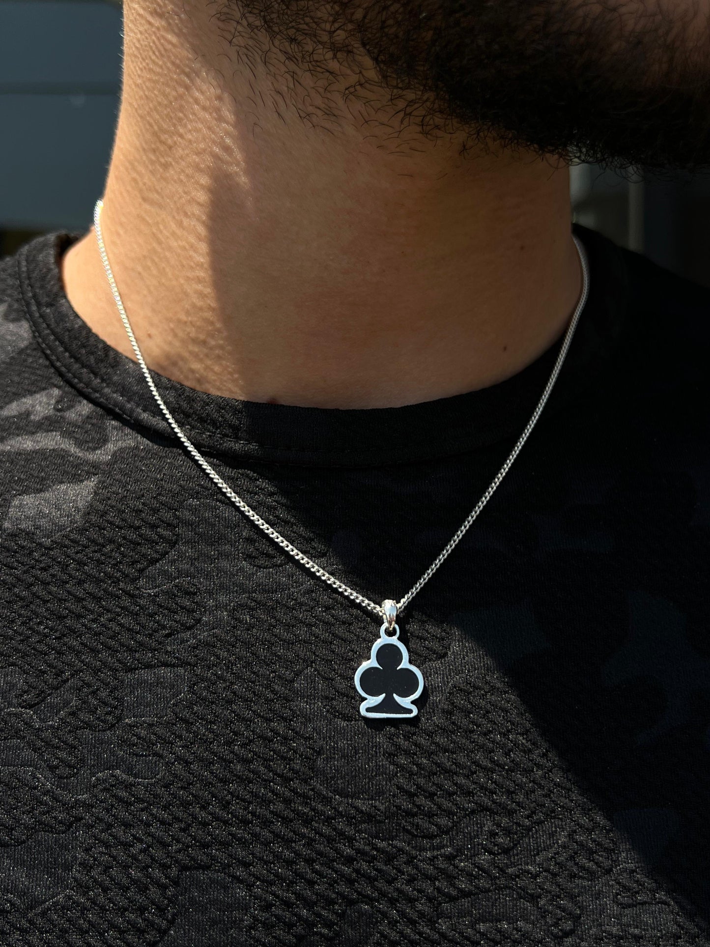 Ace Necklace for Men's Sterling Silver 925s