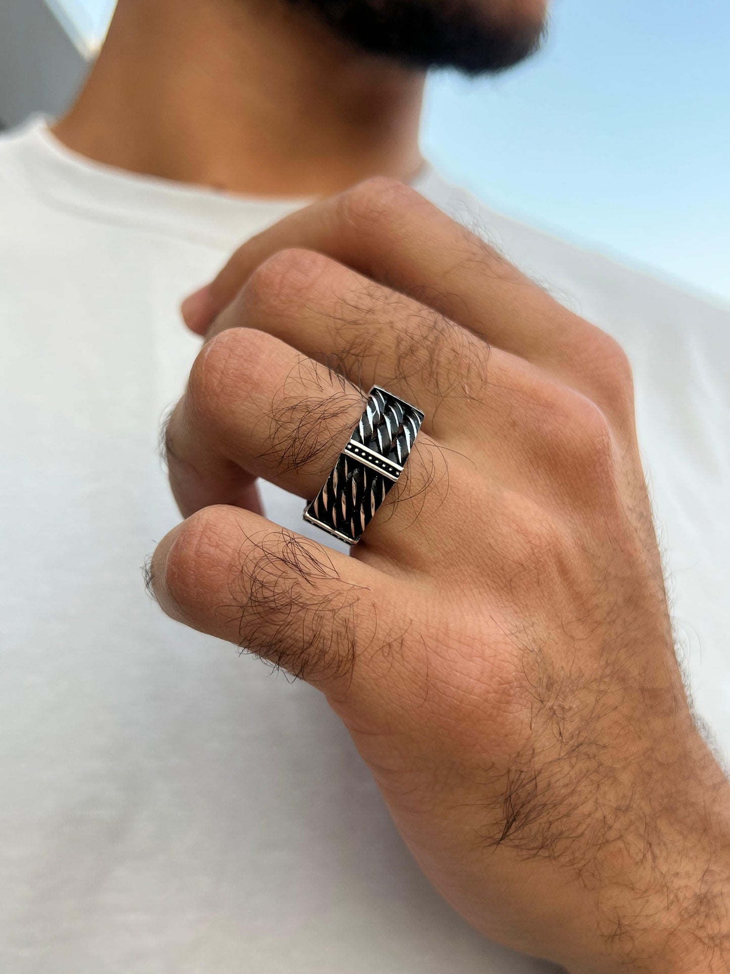 Storm Engagement Ring in Sterling Silver 925s