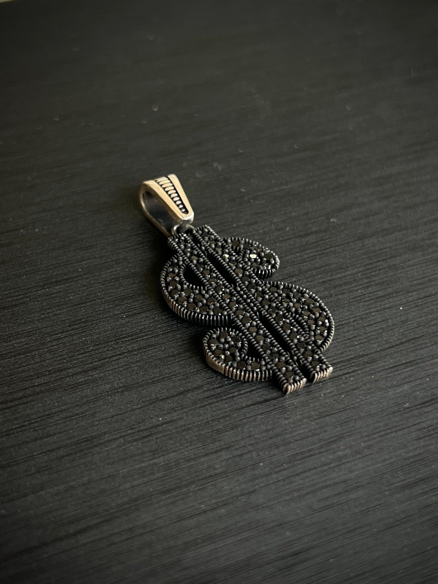 Zirconia Money Pendant – S925 Silver-4cm