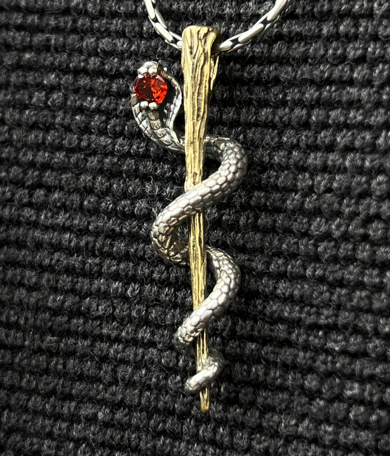 Detailed Cobra Pendant – S925 Silver