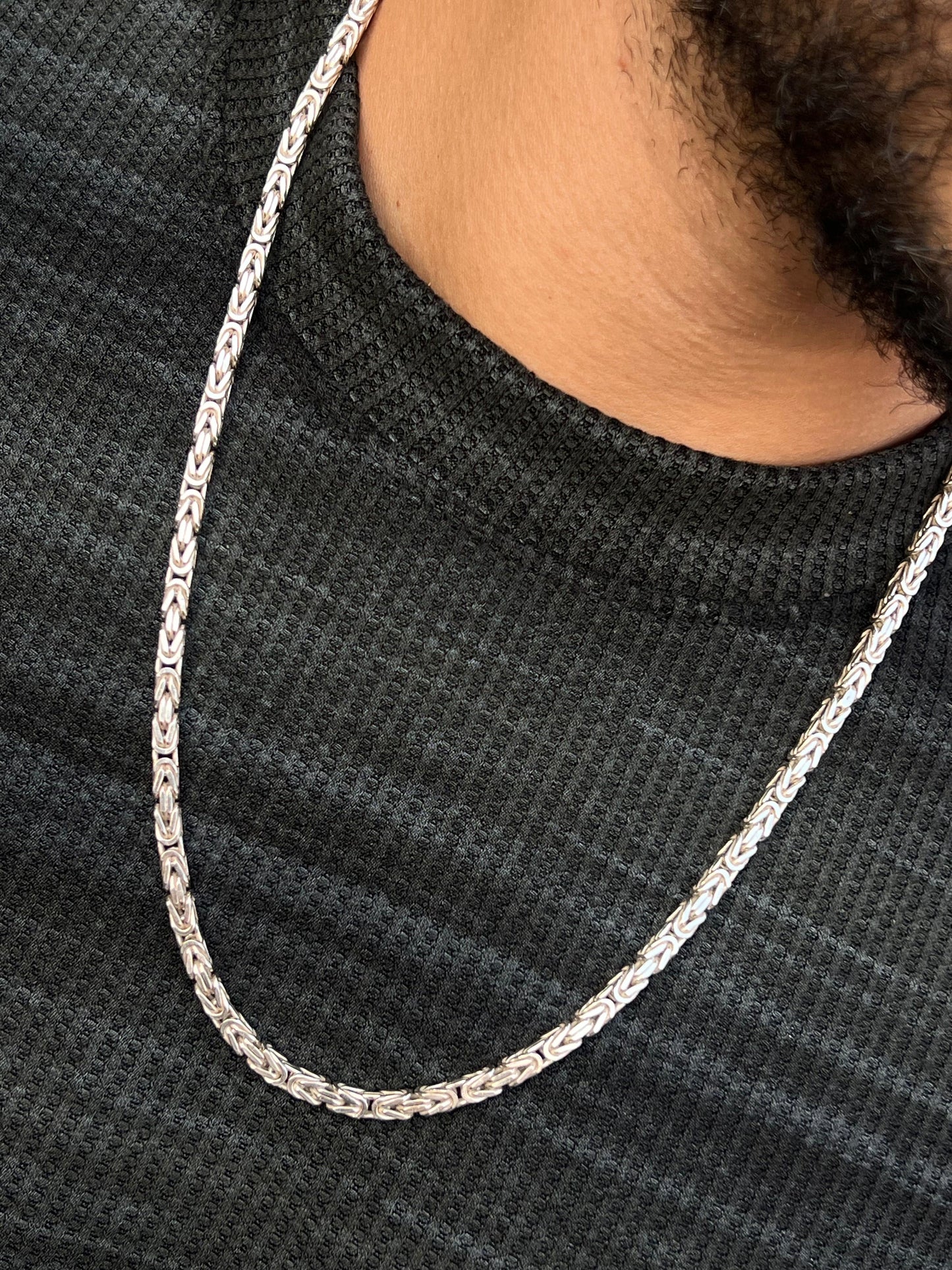 Clean King Necklace Sterling Silver 925s-(60cm-5mm)