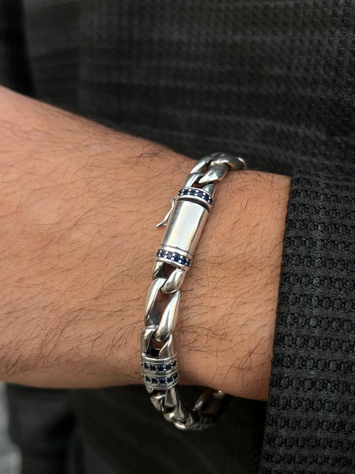 DEADWEIGHT Bracelet in Sterling Silver 925s-(20cm-9mm)