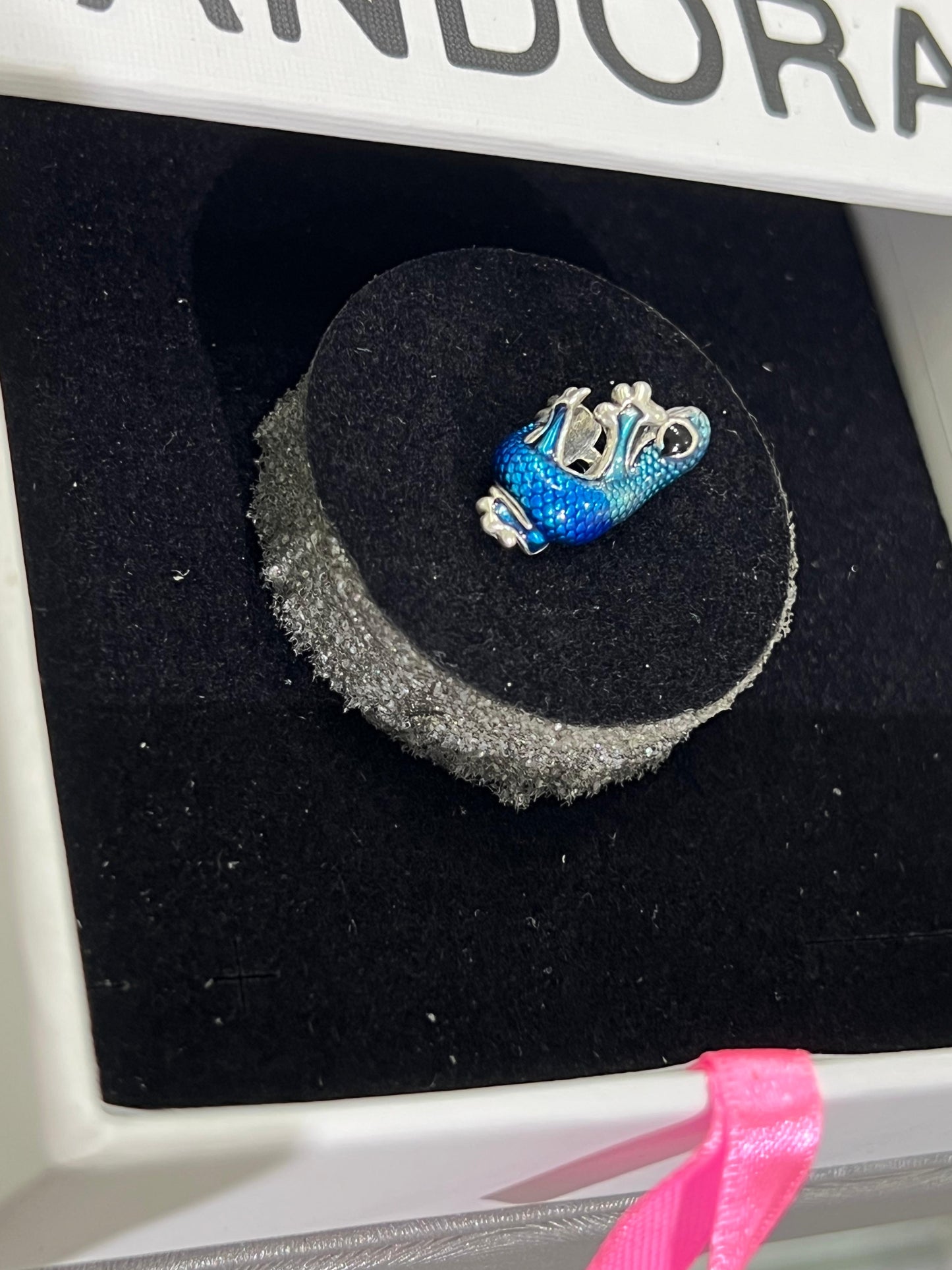 Metallic Blue Gecko Charm