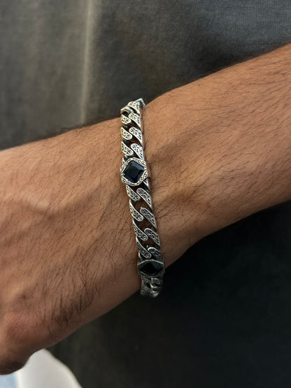 Medium Lion Beast Bracelet for Men's Sterling Silver 925s-22cm