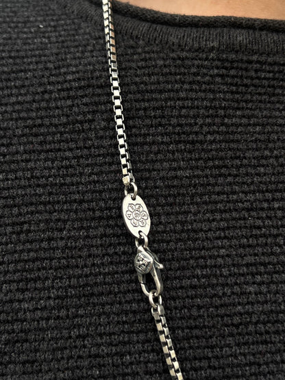 Medium Box Necklace For Men Sterling Silver - 925