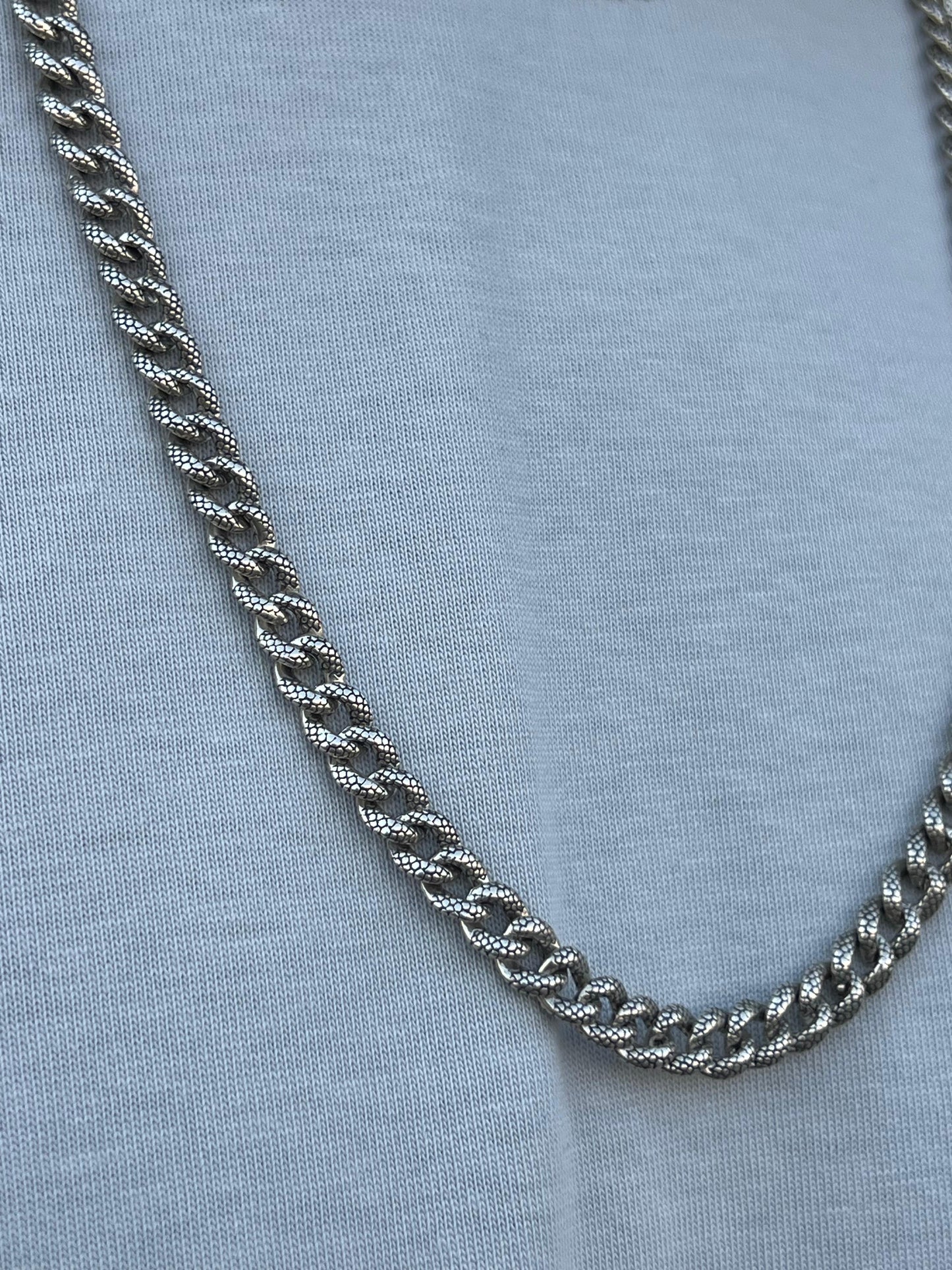 Engraved Grommet Necklace For Men Sterling Silver - 925