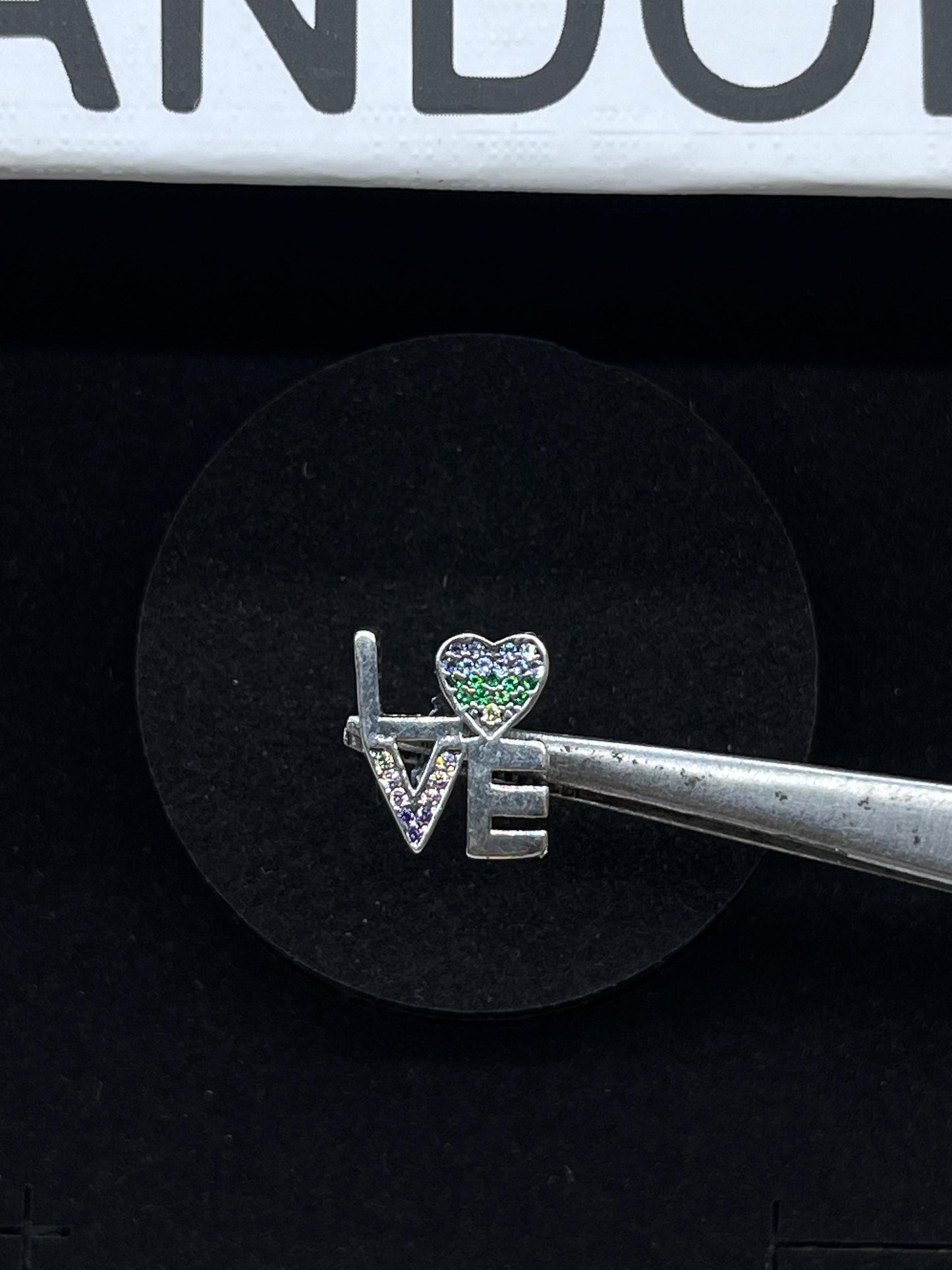 LOVE sparkling Zirconia Charm
