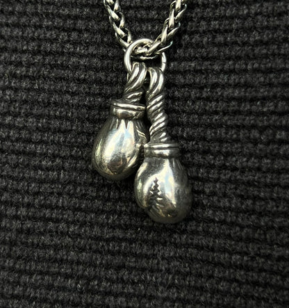 Heavy Boxing Pendant – S925 Silver-3cm