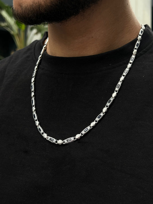 Navy Guardian Necklace For Men Sterling Silver - 925