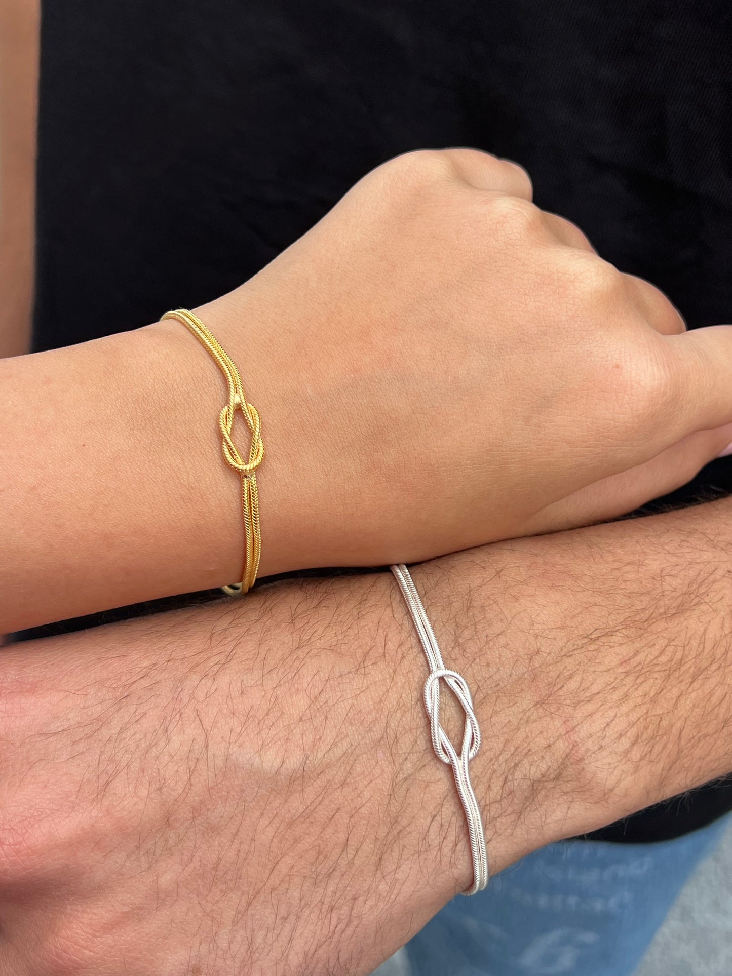 Two toned Couple Matching knot bracelets ✨