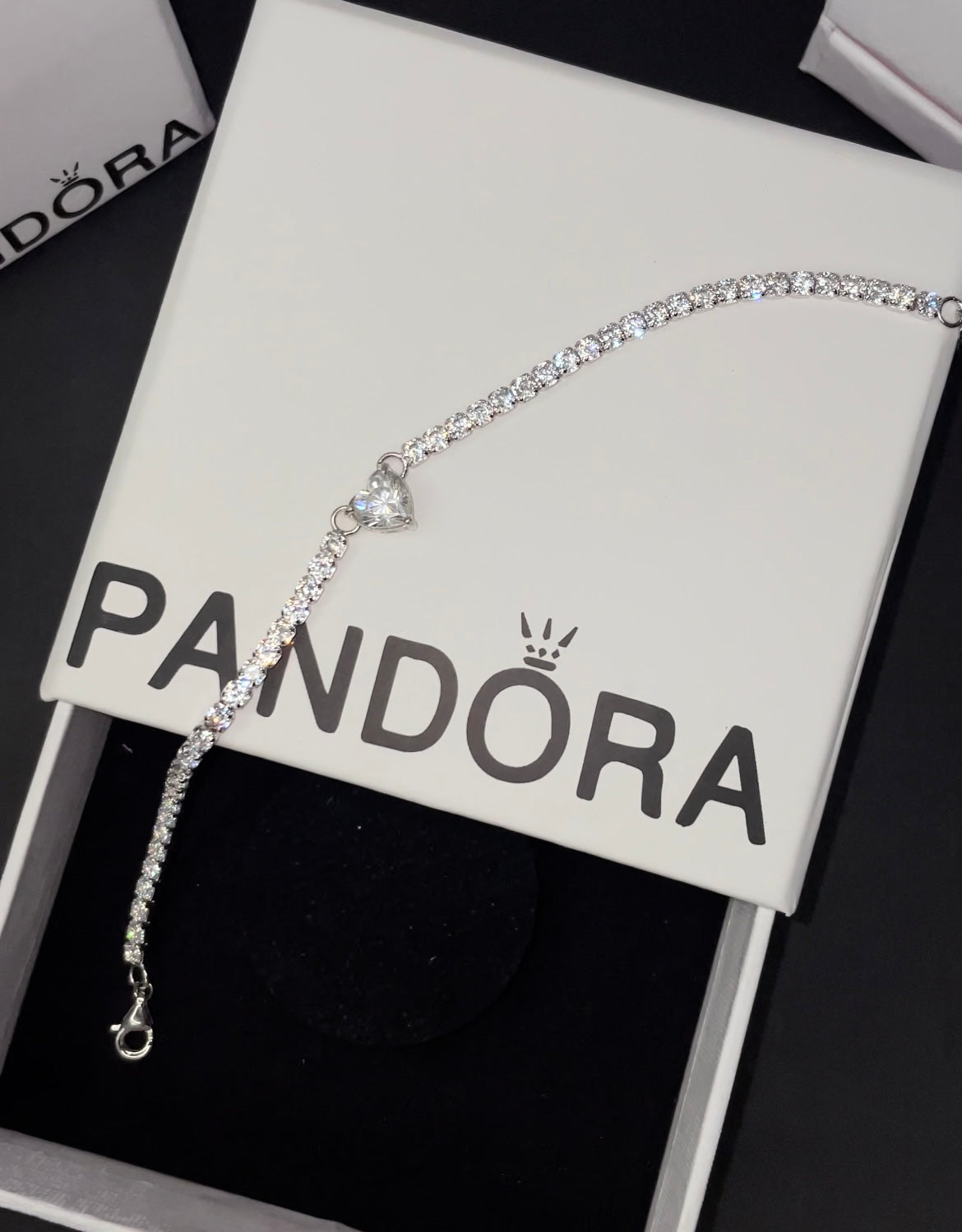 Sparkling Heart Tennis Bracelet ✨