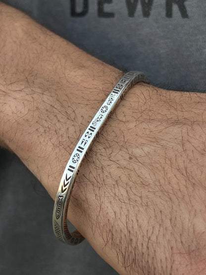 Heavy Handmade Nomad Bangle-Sterling Silver 925s