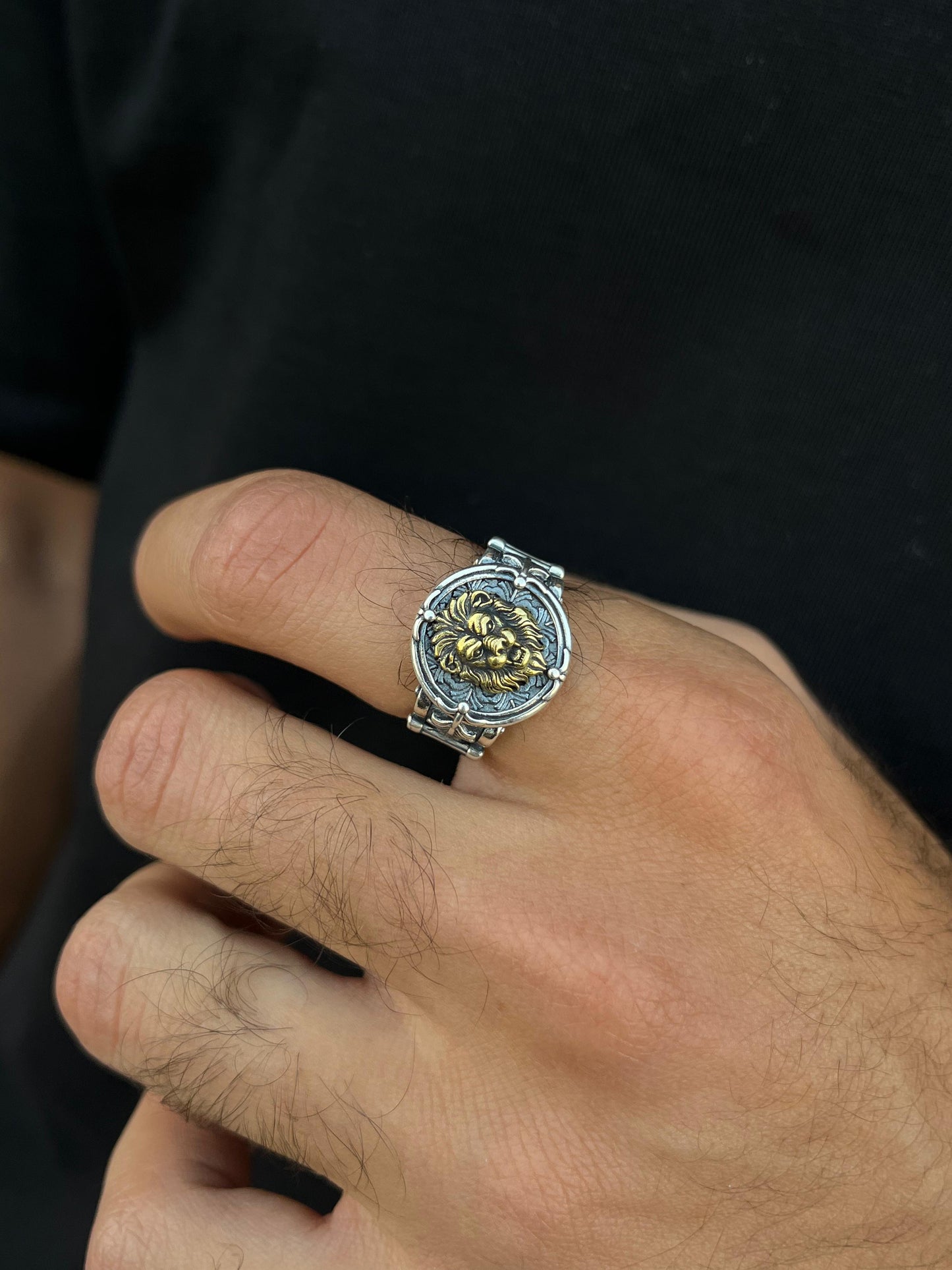 Golden King Ring -for Men's Sterling Silver 925s