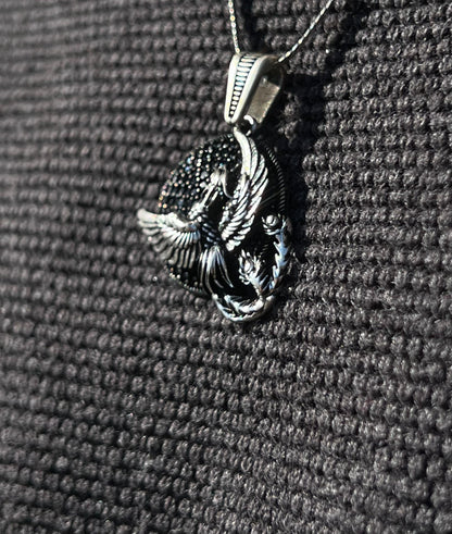 Heavy Oxized Dragon Pendant – S925 Silver-3.5cm