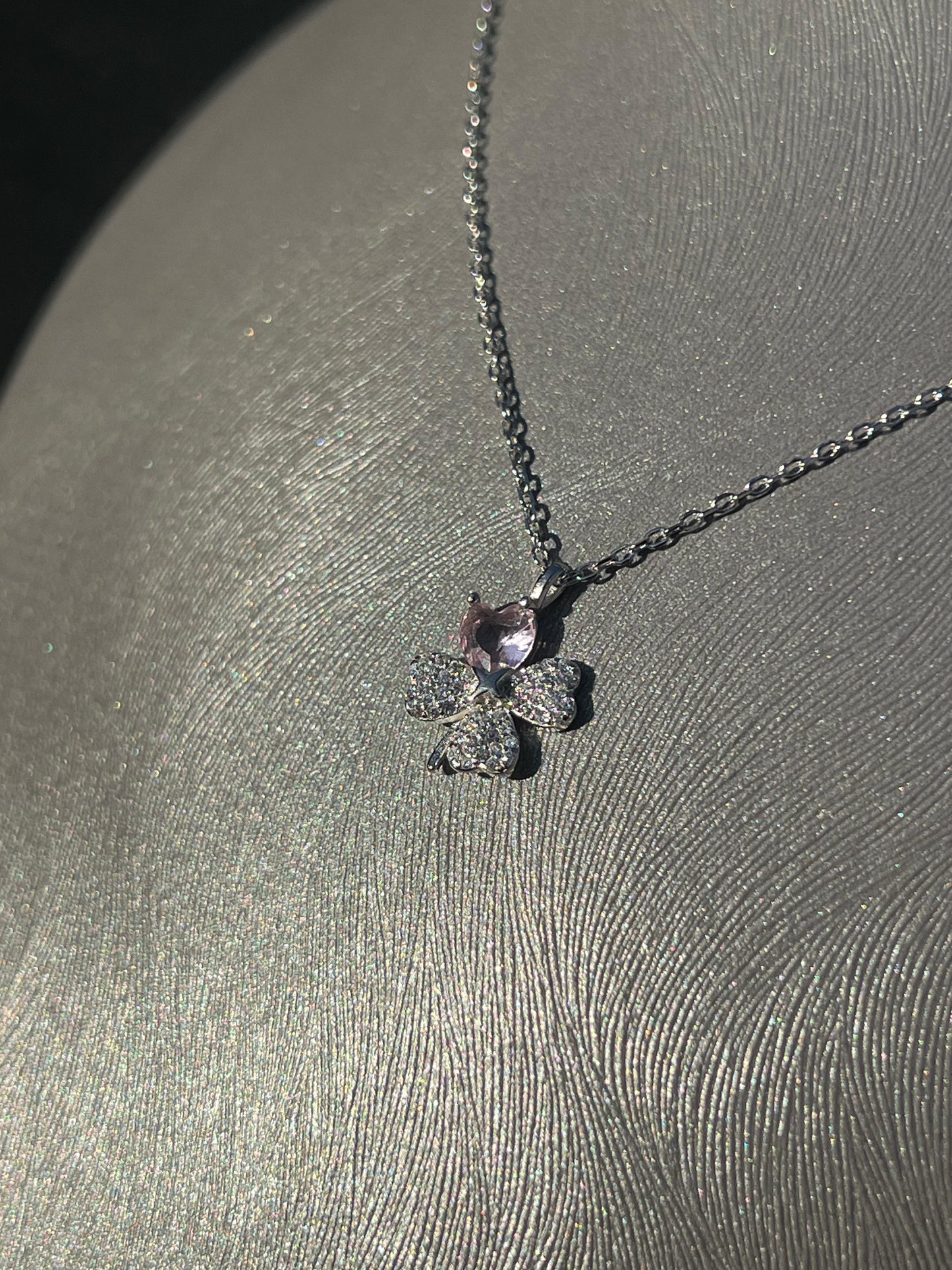 Flower Zirconia Necklace in Sterling Silver 925s