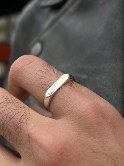 Blank Ring for Men in Sterling Silver 925s
