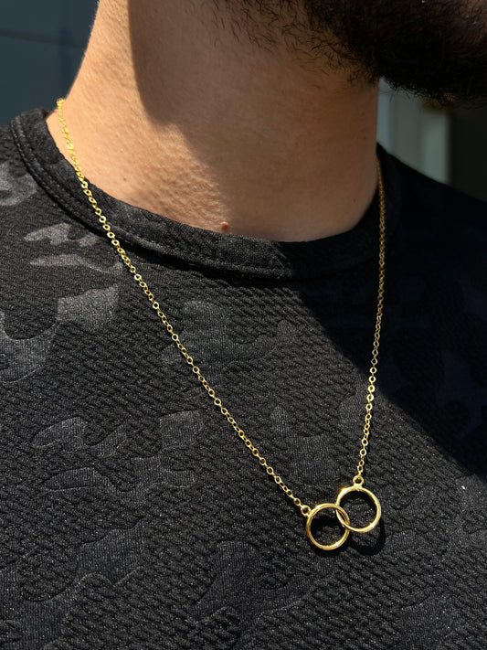 Gold plated Elan Unity Necklace for Men's Sterling Silver 925s