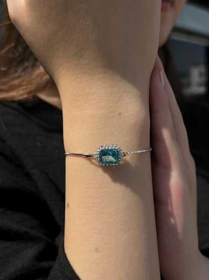 Ocean Zirconia Bracelet -in Sterling Silver -925