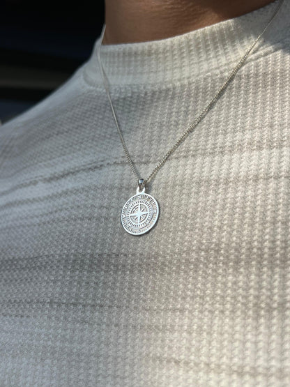 Compass Necklace Sterling Silver 925s