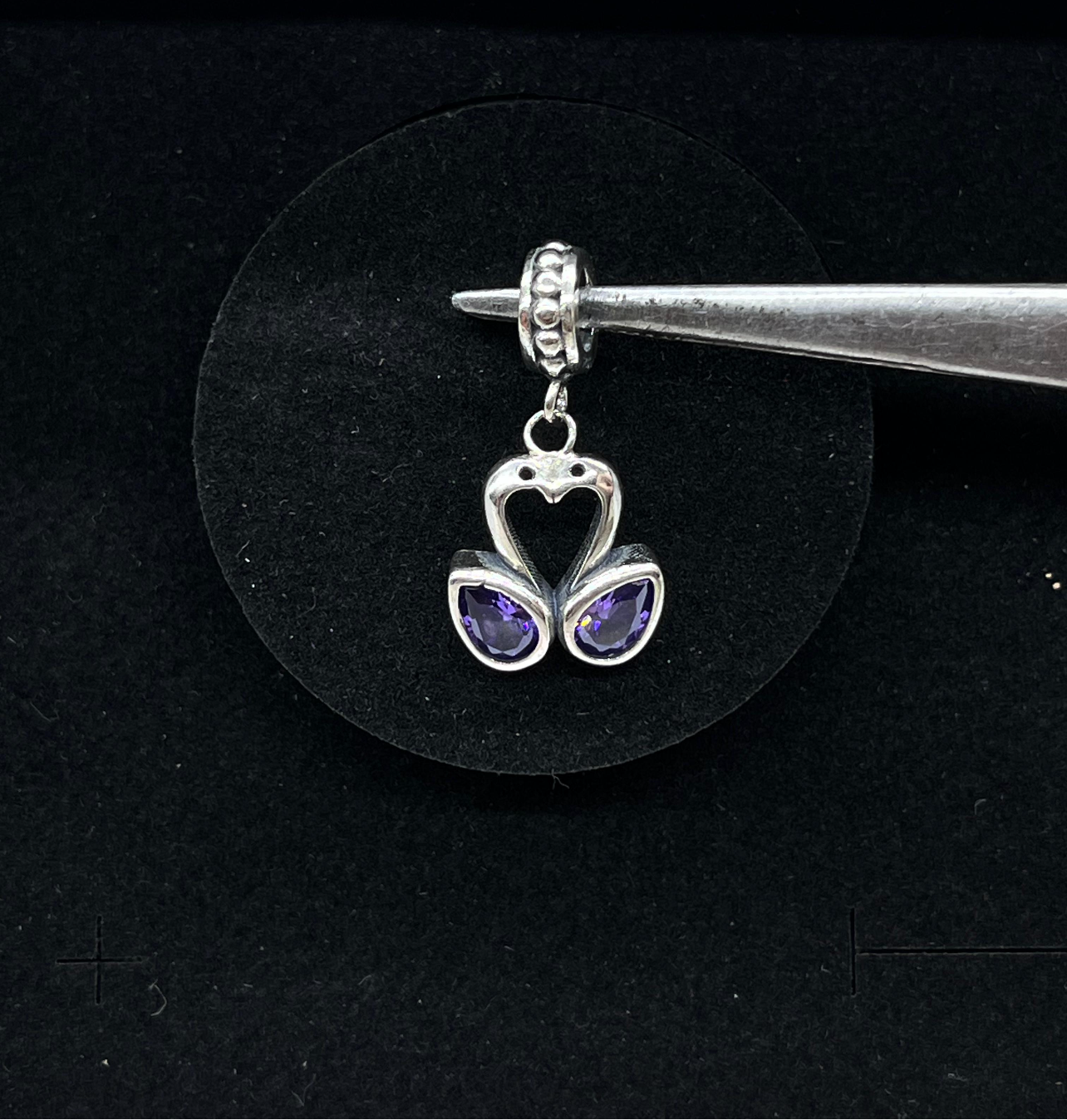 Purple Swan LOVE  Charm