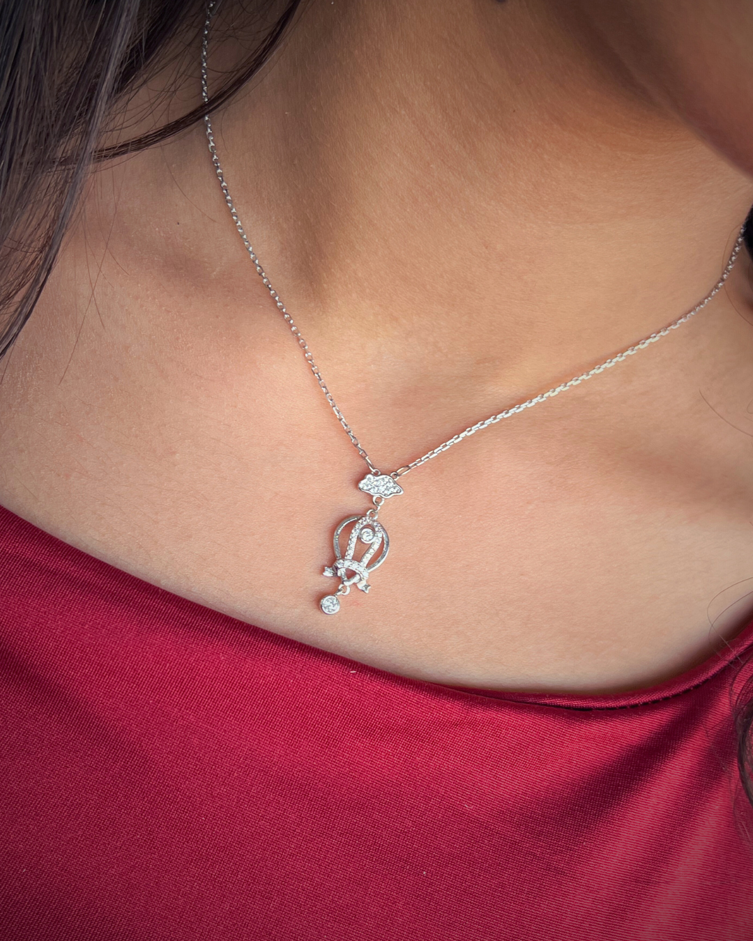 Air balloon Necklace- pure silverS925