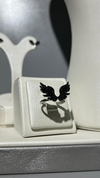 Black Angel Full Set In Italian Sterling Silver925 -Ring size 6