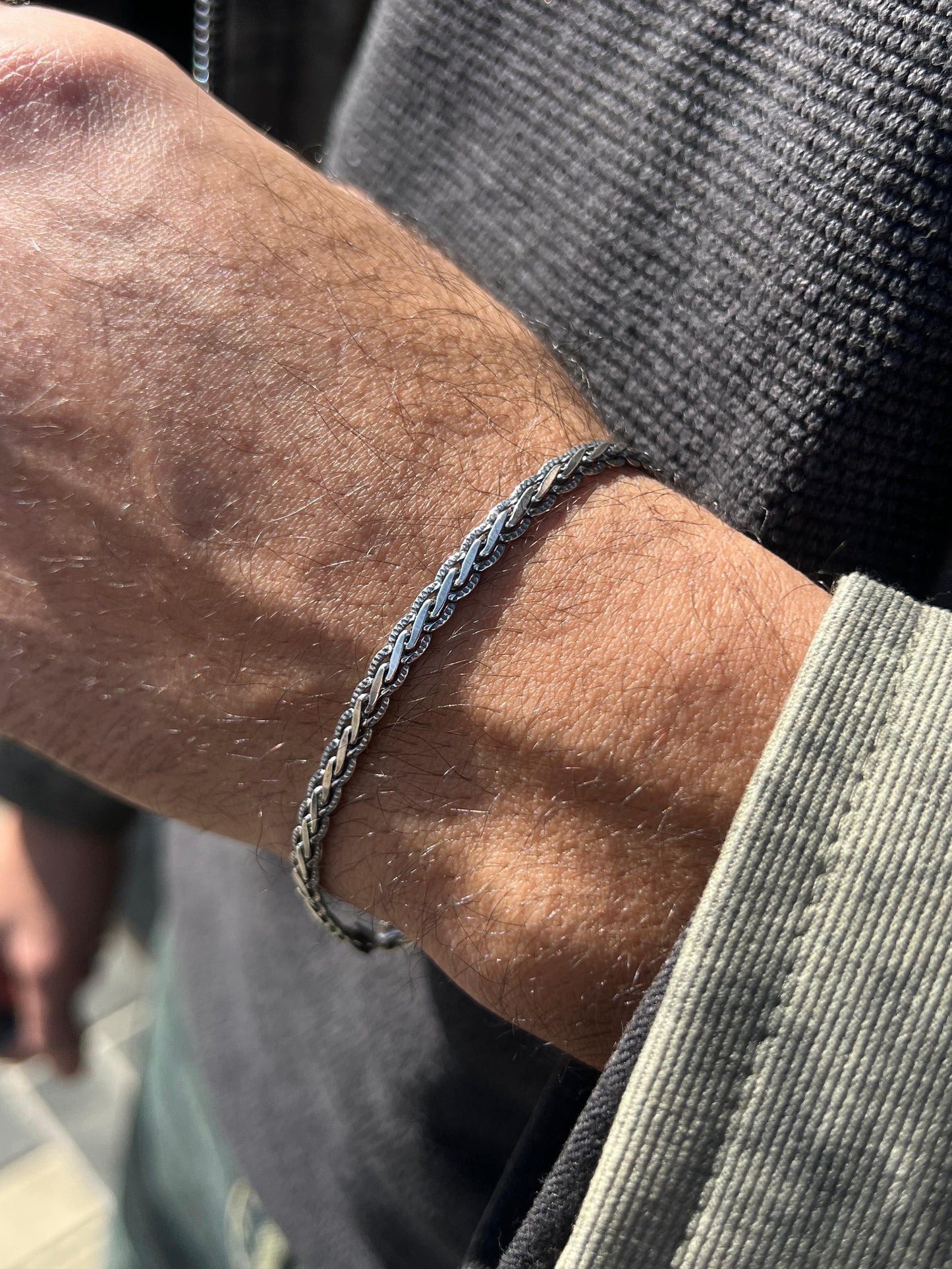 Franko Link Chain S925 Sterling Silver Bracelet (20cm-5mm)