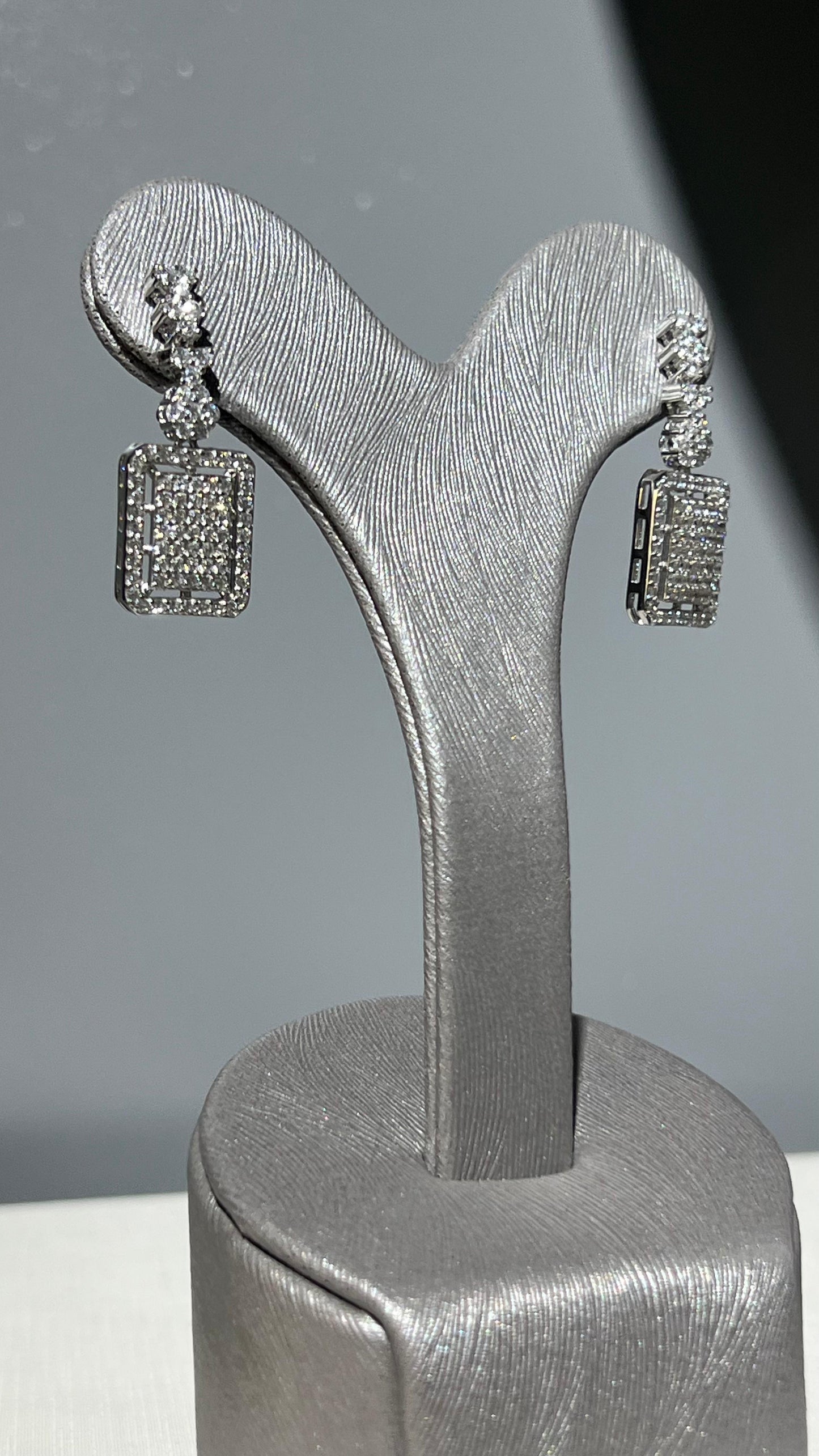 Sparkling Square Set In Italian Sterling Silver 925