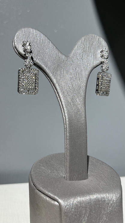 Sparkling Square Set In Italian Sterling Silver 925