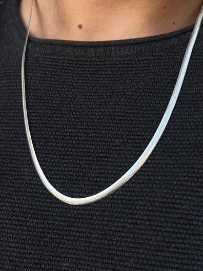 Snake Chain For Men Sterling Silver925-(60cm-5mm)