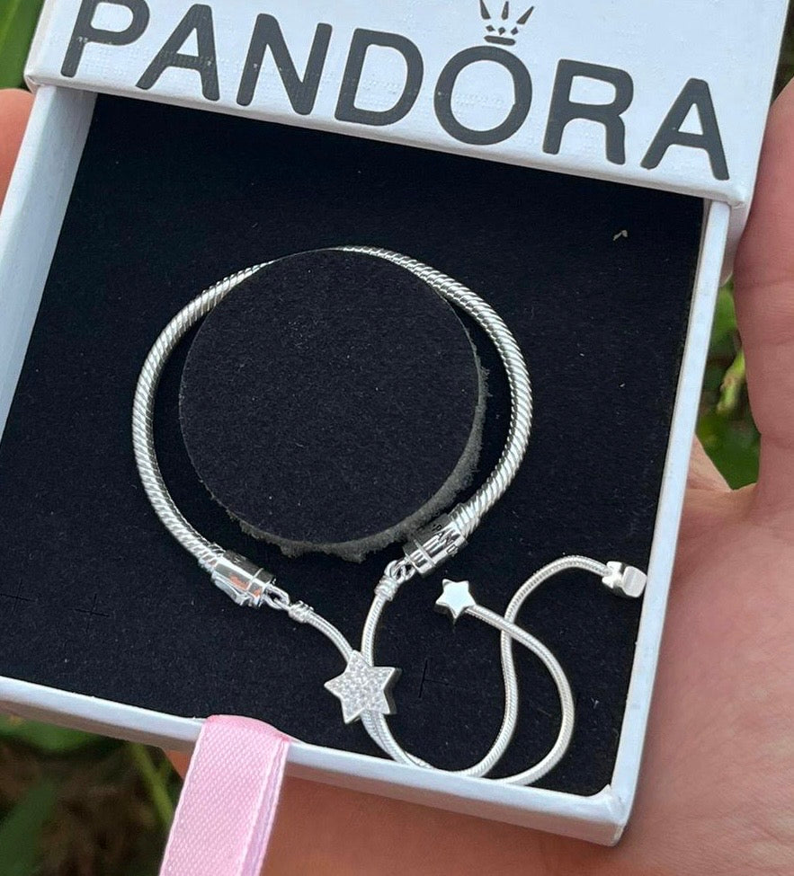 Moments Star Snake Chain Slider Bracelet