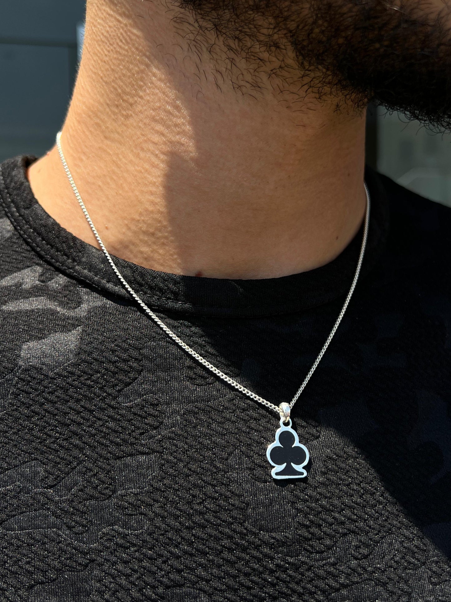 Ace Necklace for Men's Sterling Silver 925s