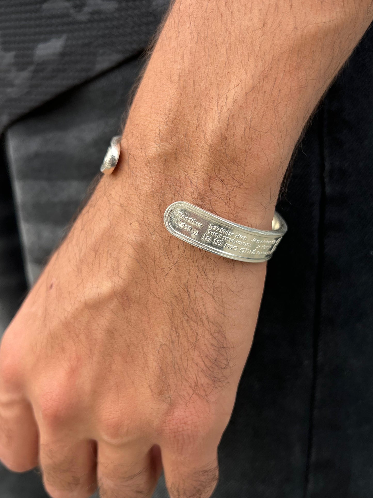 BTC Pure 999 Fine Silver -50g - “I LOVE YOU” 100 Languages Bangle