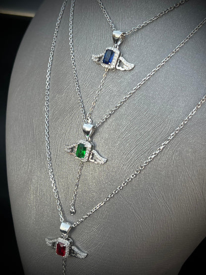 Winged Necklace -sterling Silver-925s