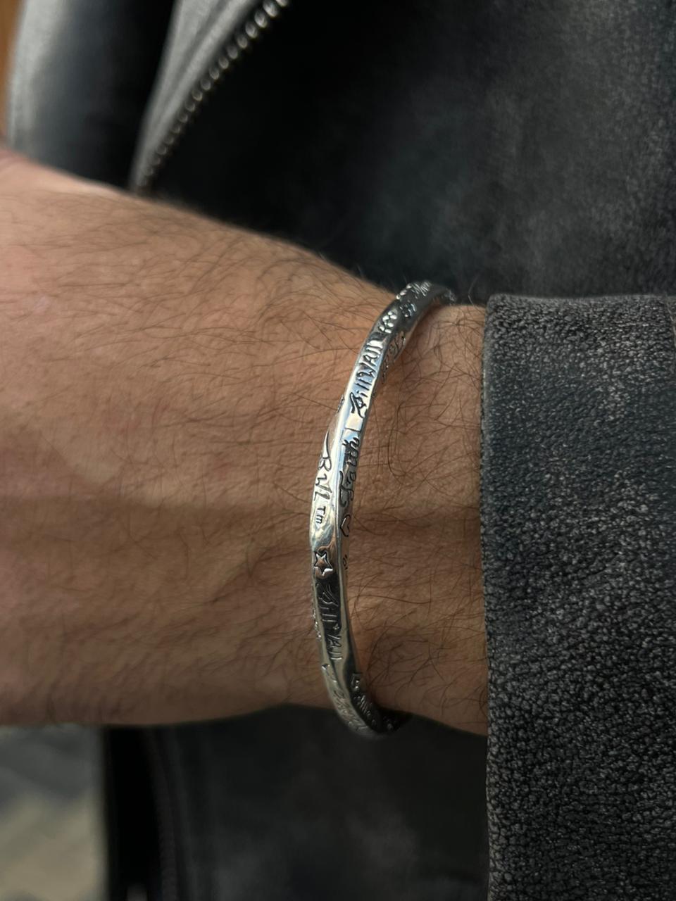 Twisted Heavy Handmade Nomad Bangle-Sterling Silver 925s