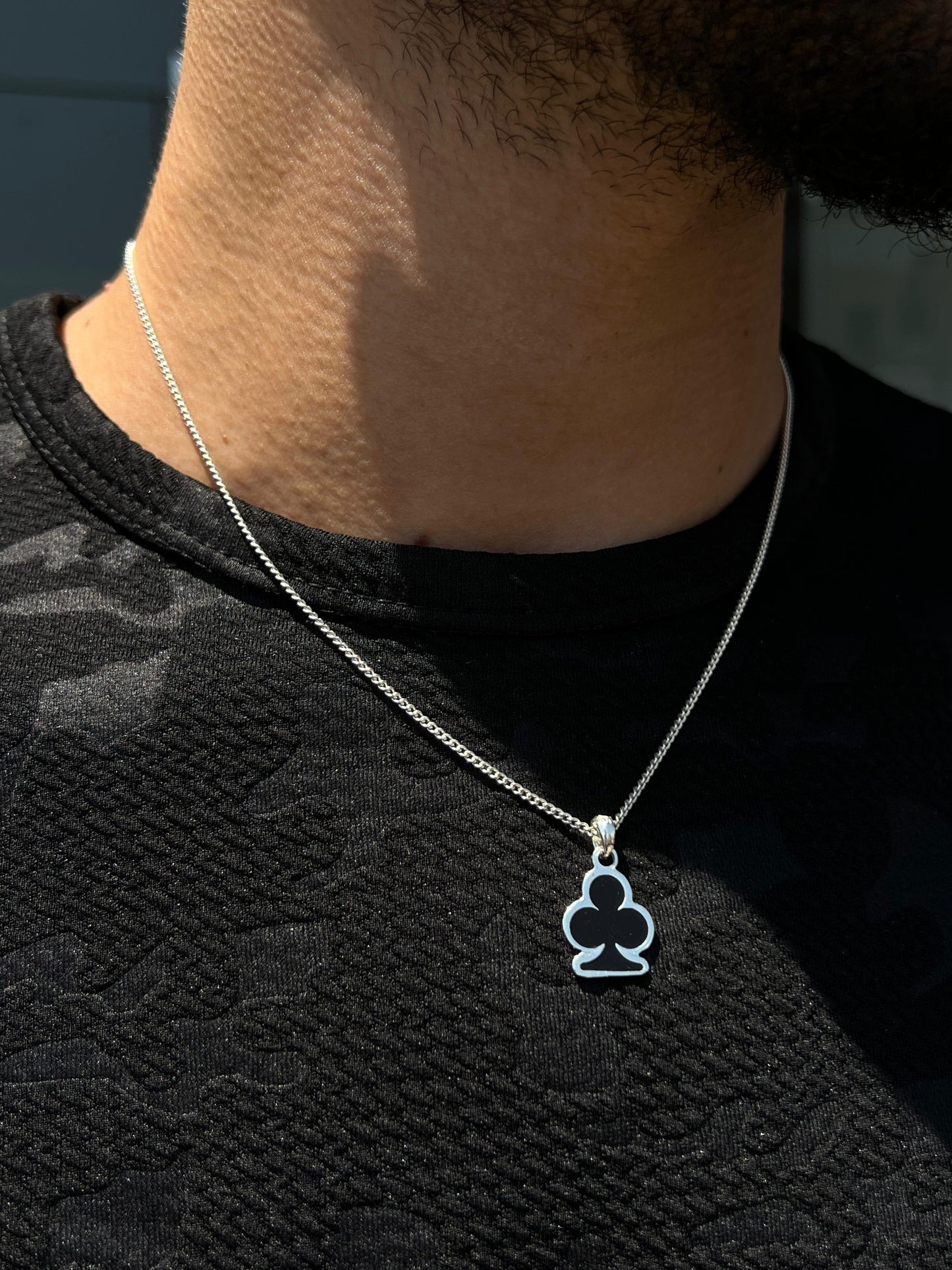 Ace Necklace for Men's Sterling Silver 925s
