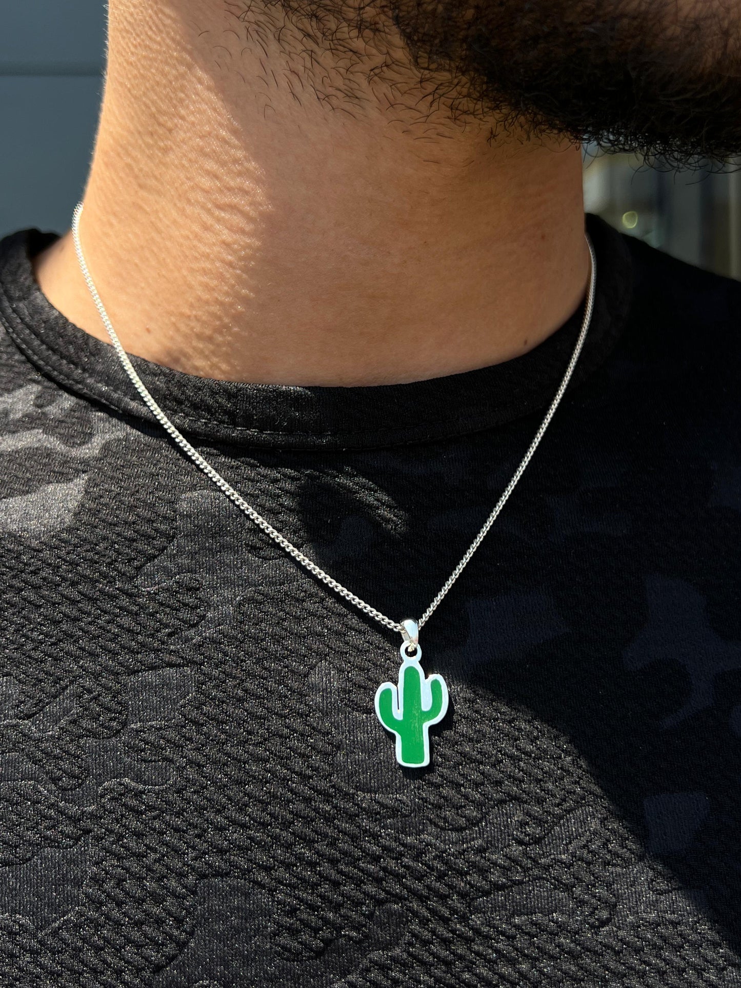 Cactus Necklace for Men's Sterling Silver 925s🌵