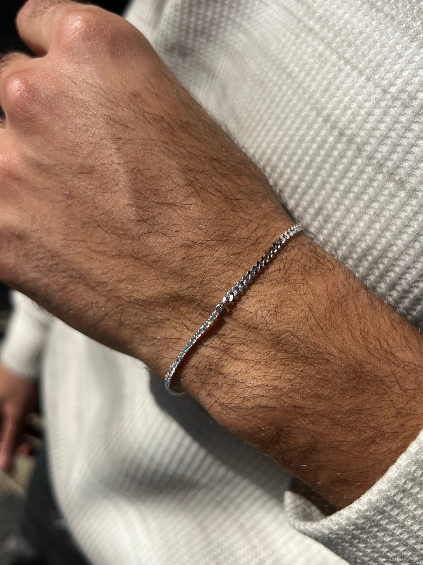 Half Tennis✖️Half Grommet Bracelet Sterling Silver 925s