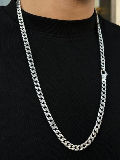 Heavy Grommet Dragon Skin Necklace For Men Sterling Silver - 925