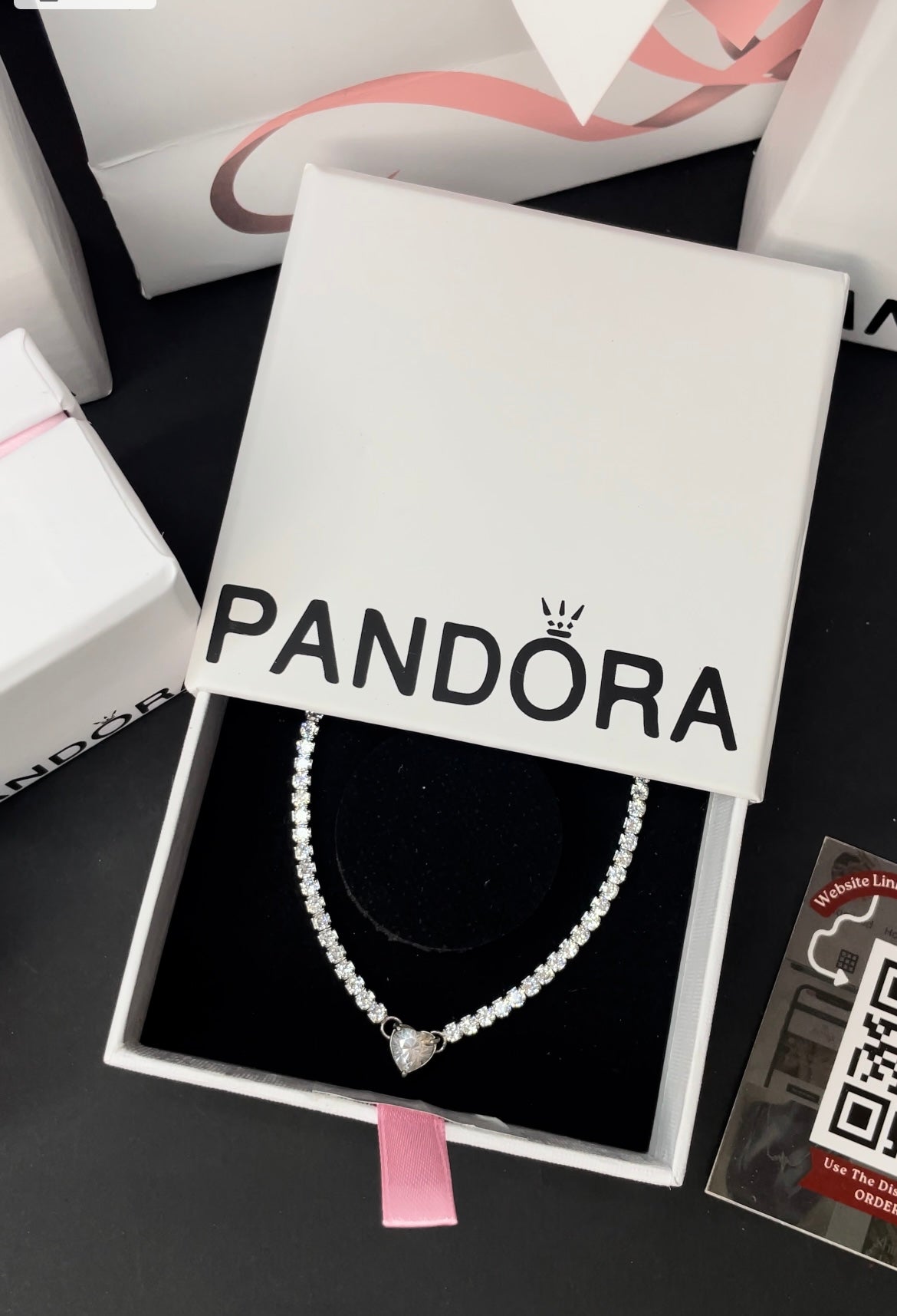 Sparkling Heart Tennis Bracelet ✨