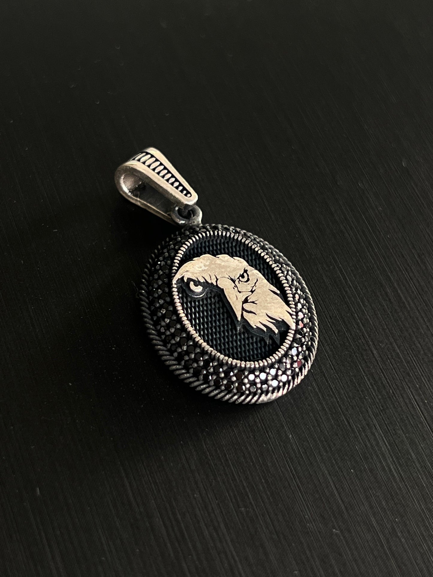 Dark Eagle Pendant – S925 Silver-3cm