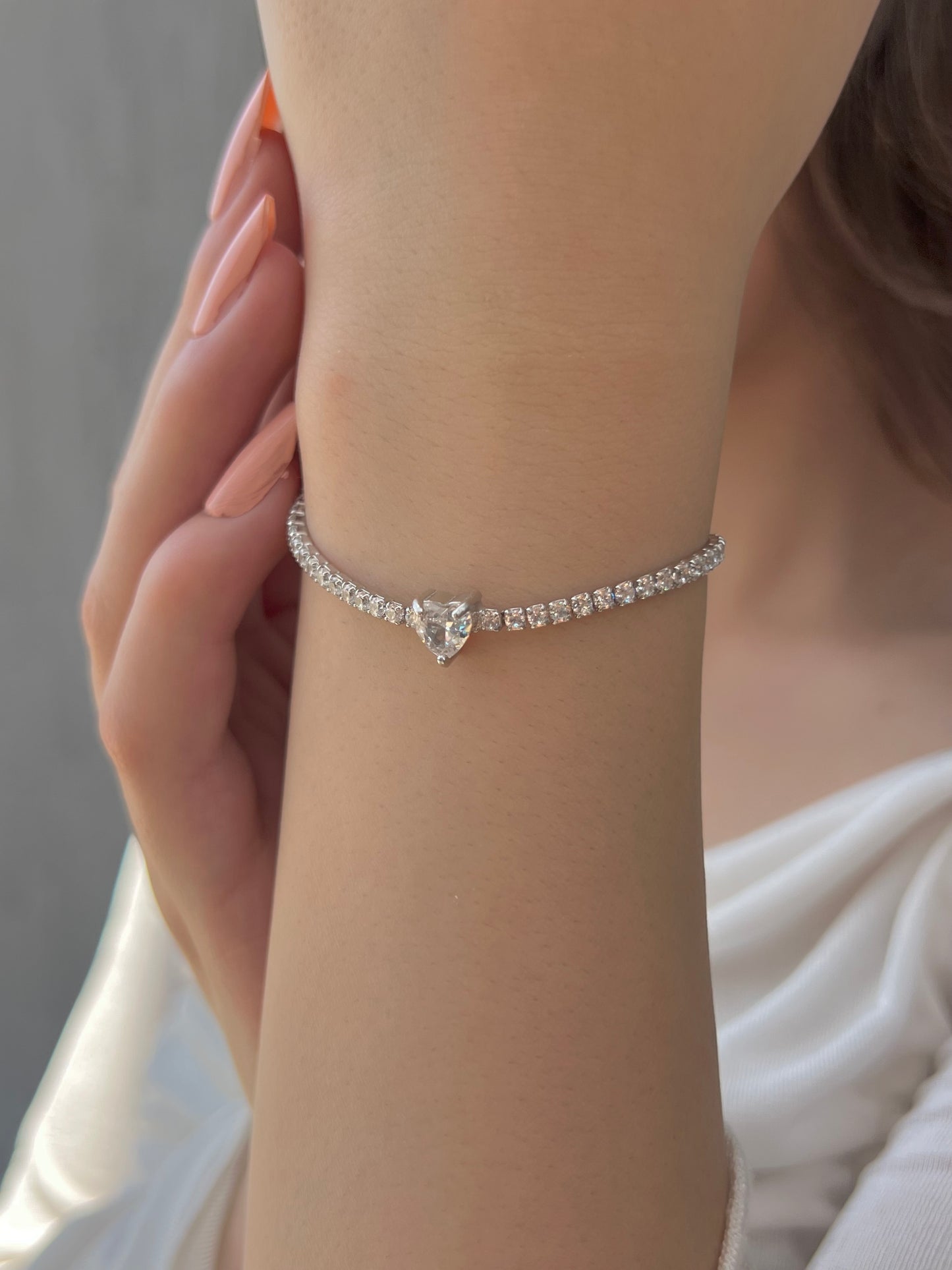 Love Sparkle Tennis Bracelet – s925 Sterling Silver