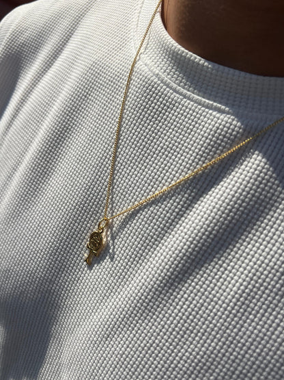 Premium- Ankh Necklace in Sterling Silver 925s- Real 21K Gold Plated