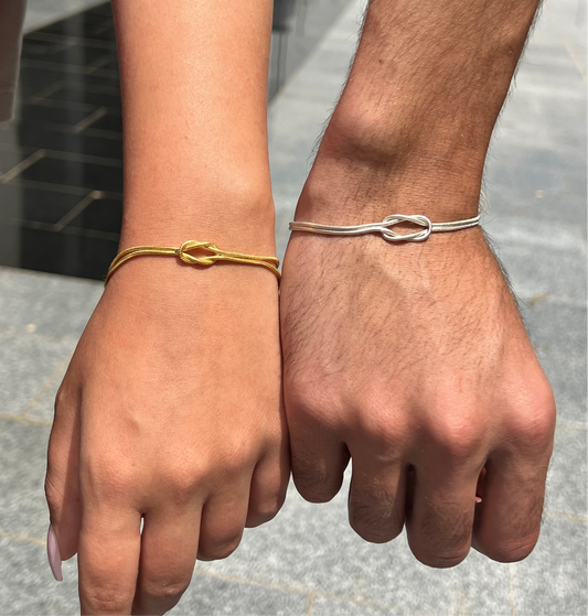 Two toned Couple Matching knot bracelets ✨