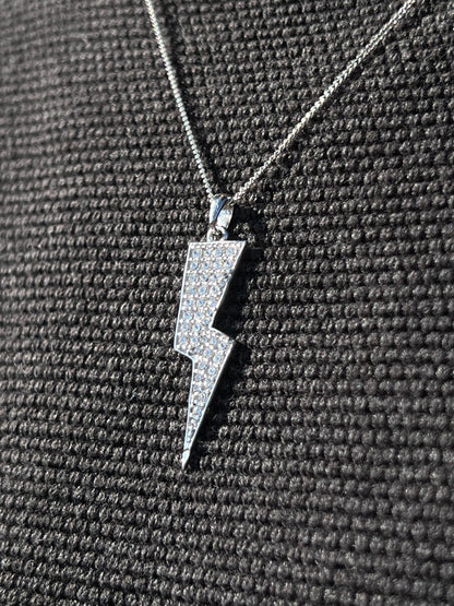 Zirconia Volt Necklace for Men's Sterling Silver 925s